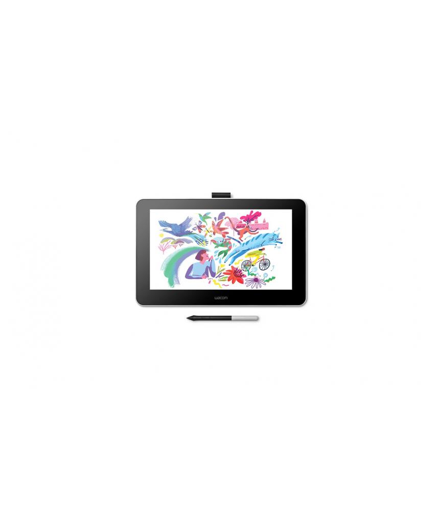 Wacom Cintiq One 13.3 inch 1920 x 1080 (Full HD) 8192 Kalem Basınç Hassasiyetli Profesyonel Grafik Tablet + Katlanabilir Ayak + Kablosuz ve Pilsiz Kalem