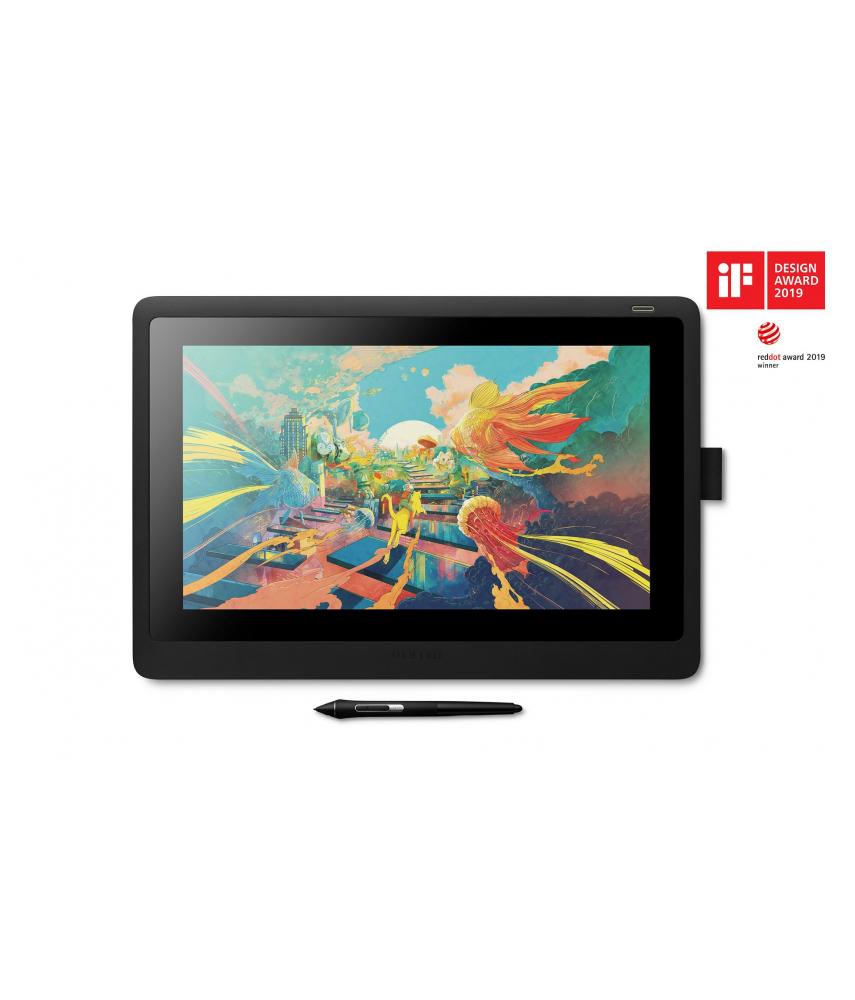 Wacom Cintiq 16" 1920 x 1080 (Full HD) 8192 Kalem Basınç Hassasiyetli Profesyonel Grafik Tablet + Katlanabilir Ayak + Kablosuz ve Pilsiz Kalem